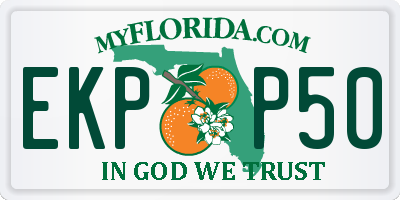 FL license plate EKPP50