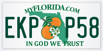 FL license plate EKPP58