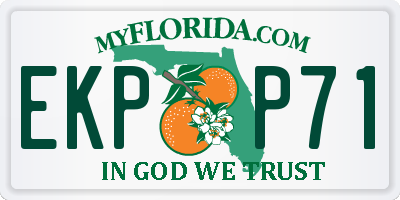 FL license plate EKPP71