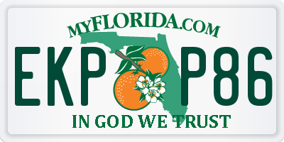 FL license plate EKPP86