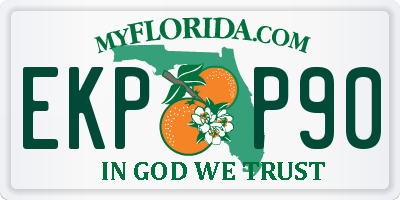 FL license plate EKPP90