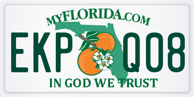 FL license plate EKPQ08