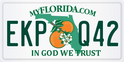 FL license plate EKPQ42