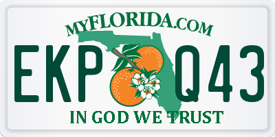 FL license plate EKPQ43