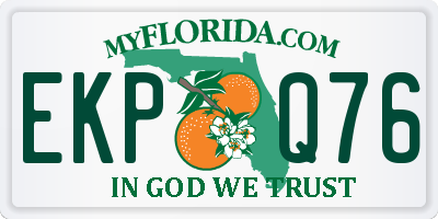 FL license plate EKPQ76