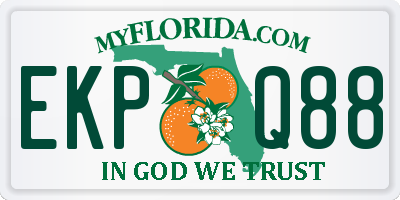 FL license plate EKPQ88