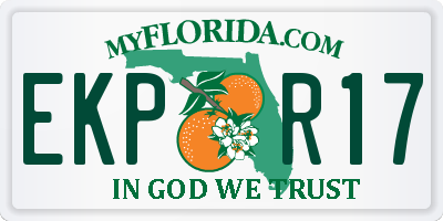 FL license plate EKPR17