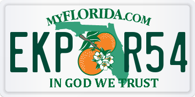 FL license plate EKPR54