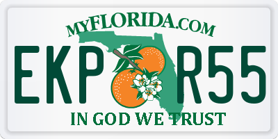 FL license plate EKPR55