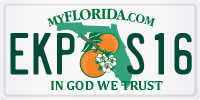 FL license plate EKPS16