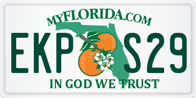 FL license plate EKPS29