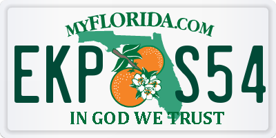 FL license plate EKPS54