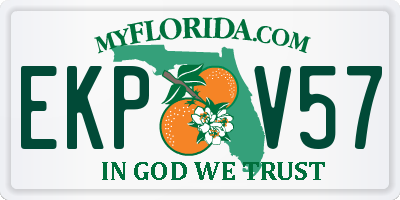 FL license plate EKPV57