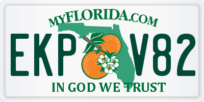 FL license plate EKPV82
