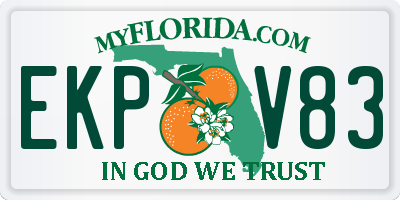 FL license plate EKPV83
