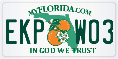 FL license plate EKPW03