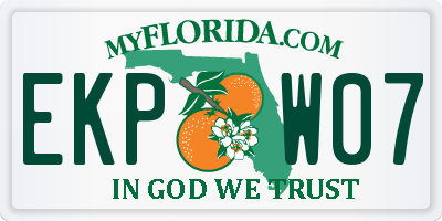 FL license plate EKPW07