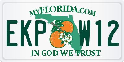 FL license plate EKPW12