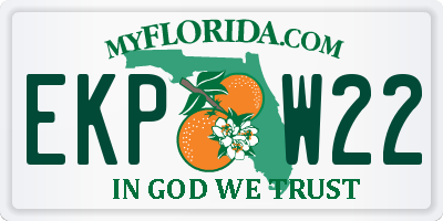FL license plate EKPW22
