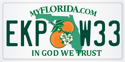 FL license plate EKPW33