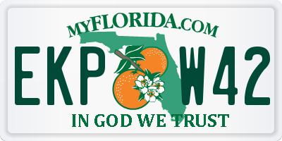 FL license plate EKPW42