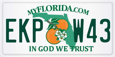 FL license plate EKPW43