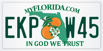 FL license plate EKPW45