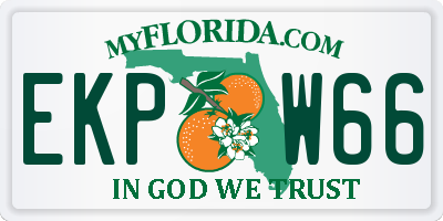 FL license plate EKPW66