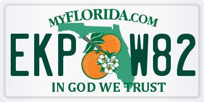 FL license plate EKPW82