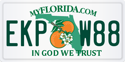 FL license plate EKPW88
