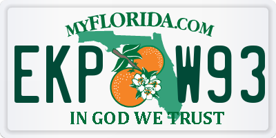 FL license plate EKPW93