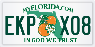 FL license plate EKPX08