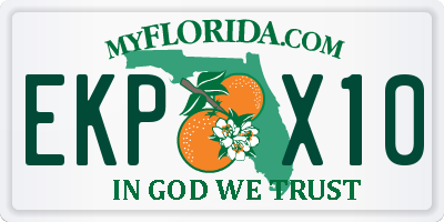 FL license plate EKPX10