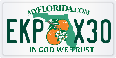 FL license plate EKPX30