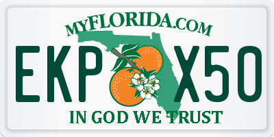 FL license plate EKPX50