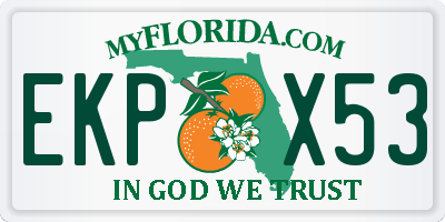 FL license plate EKPX53