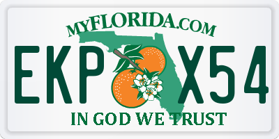 FL license plate EKPX54
