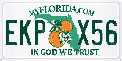 FL license plate EKPX56