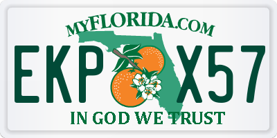 FL license plate EKPX57