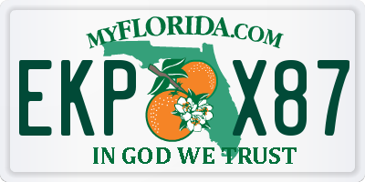 FL license plate EKPX87