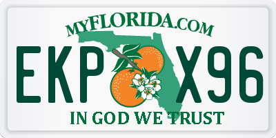 FL license plate EKPX96