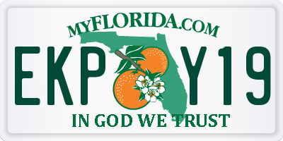 FL license plate EKPY19