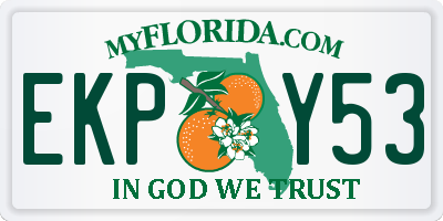 FL license plate EKPY53