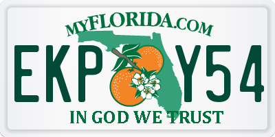 FL license plate EKPY54