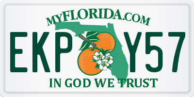 FL license plate EKPY57