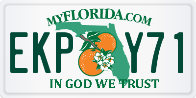 FL license plate EKPY71