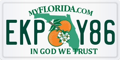FL license plate EKPY86