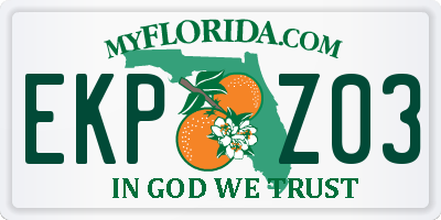 FL license plate EKPZ03