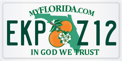 FL license plate EKPZ12