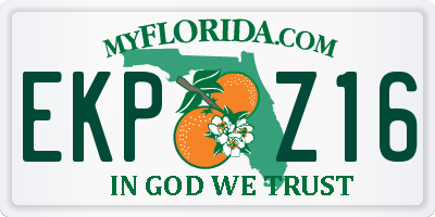 FL license plate EKPZ16